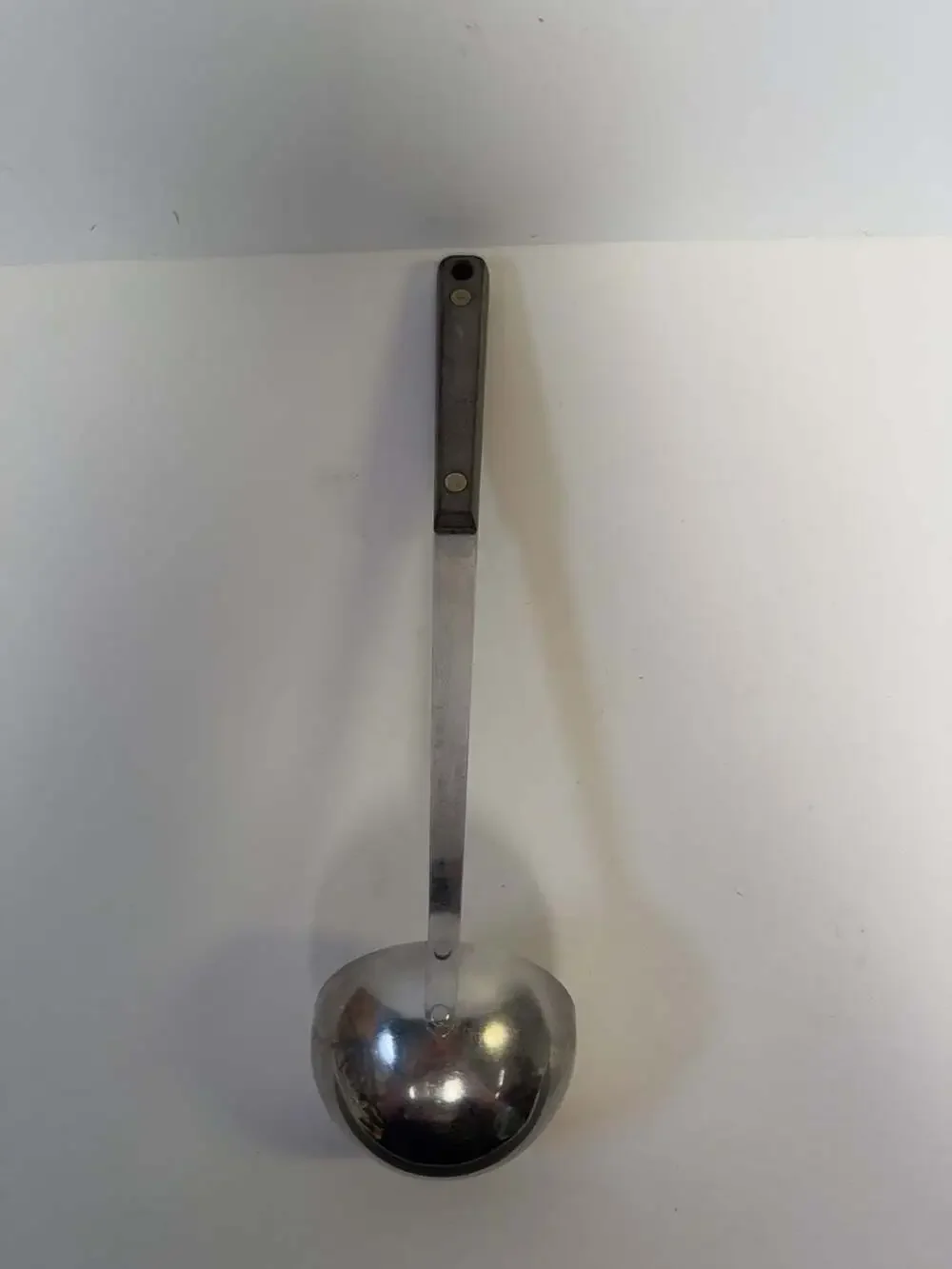 Vintage Flint Stainless USA Kitchen Soup‎ Ladle with wood Handle